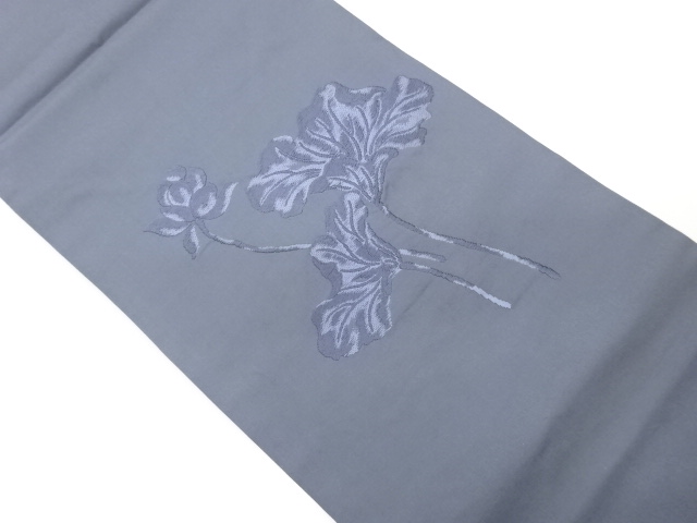 JAPANESE NAGOYA OBI / WOVEN LOTUS